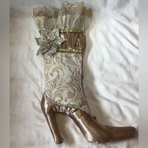 Pier 1 Gold High Heel Stocking
